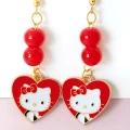 ZAW290 Zawieszki metalowe Hello Kitty kotek do bransoletek 6szt