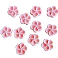 CER1 Koraliki kwiatek kwiatuszek ceramiczne wypalane emalia hand made 2szt róż