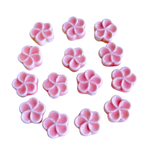 CER1 Koraliki kwiatek kwiatuszek ceramiczne wypalane emalia hand made 2szt róż