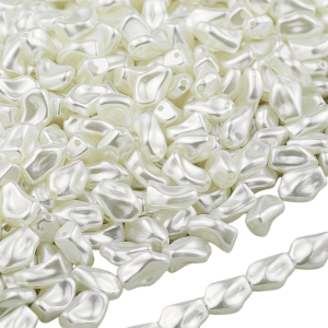 PER37 Koraliki akrylowe perłowe 12mm bryłka nuggets barokowe 20szt