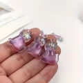 ZAW292 Zawieszki z żywicy 26mm kotek KITTY kotki rainbow 2szt