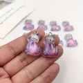 ZAW292 Zawieszki z żywicy 26mm kotek KITTY kotki rainbow 2szt