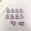 ZAW292 Zawieszki z żywicy 26mm kotek KITTY kotki rainbow 2szt