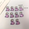 ZAW292 Zawieszki z żywicy 26mm kotek KITTY kotki rainbow 2szt