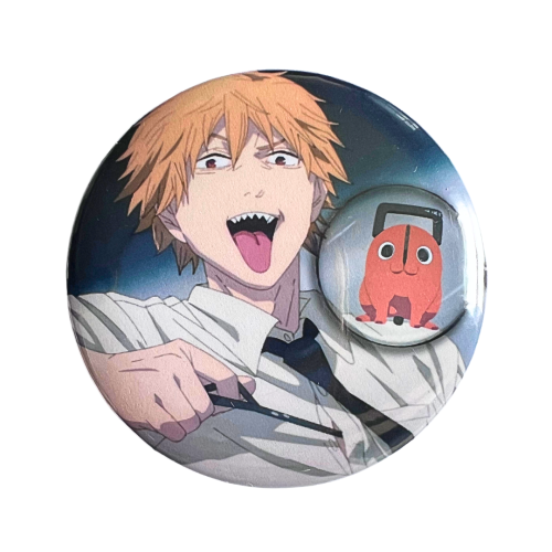 PRZ99 Przypinka button badzik Denji Chainsaw Man 58mm L