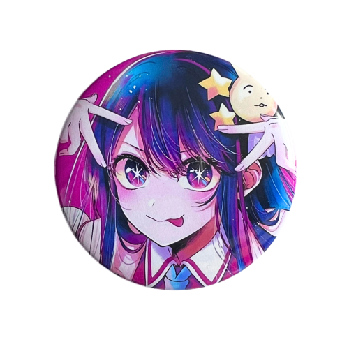 PRZ105 Przypinka button badzik Ai Hoshino Oshi no Ko Moja Gwiazda 58mm L