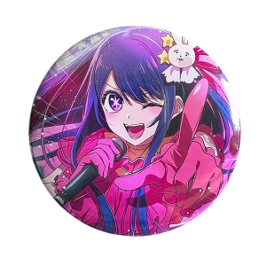 PRZ106 Przypinka button badzik Ai Hoshino Oshi no Ko Moja Gwiazda 58mm L