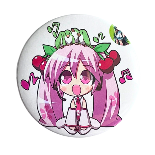 PRZ108 Przypinka button badzik Sakura Hatsune Miku 58mm L