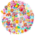 W250 Naklejki laminowane WLEPY mini wlepki lizaki słodycze cute cukierki 50szt