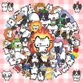 W252 Naklejki STICKER WLEPY PRZEZROCZYSTE koty kotki Basiilleaf cat do żywicy 54szt