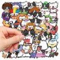 W252 Naklejki STICKER WLEPY PRZEZROCZYSTE koty kotki Basiilleaf cat do żywicy 54szt