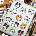 W252 Naklejki STICKER WLEPY PRZEZROCZYSTE koty kotki Basiilleaf cat do żywicy 54szt