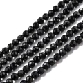 KN73 TURMALIN czarny z Brazylii koraliki fasetowane 2,7-3mm 20szt ochrona kamień