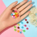 KOP146 Zestaw koralików kandi oponki akryl 9mm warkoczyki bransoletki pony beads 384szt