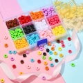 KOP146 Zestaw koralików kandi oponki akryl 9mm warkoczyki bransoletki pony beads 384szt