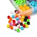 KOP146 Zestaw koralików kandi oponki akryl 9mm warkoczyki bransoletki pony beads 384szt