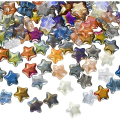 KG12 Koraliki szklane gwiazdki opalizujące 30szt kolorowe miks piękne