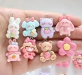 ZAW299 Zawieszka żywica jellycat miś królik zwierzątka cute miks 5szt