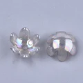 KOK207 Koraliki KWIATKI kwiatuszki przekładka kapturki 14mm opalizujące 20szt