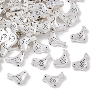 ZAW300 Zawieszki charm przekładka metalowa PTAK ptaszek ptaszki 5szt