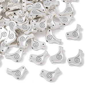ZAW300 Zawieszki charm przekładka metalowa PTAK ptaszek ptaszki 5szt