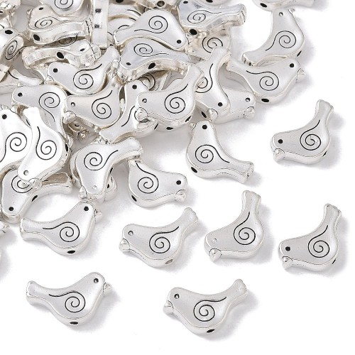 ZAW300 Zawieszki charm przekładka metalowa PTAK ptaszek ptaszki 5szt