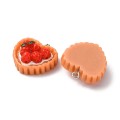 ZAW302 Zawieszki akrylowe z żywicy ciastko tarta truskawka KAWAII 2szt