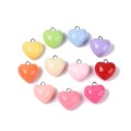 ZAW303 Zawieszki z żywicy SERCE serduszka 5szt zawieszki do bransoletek