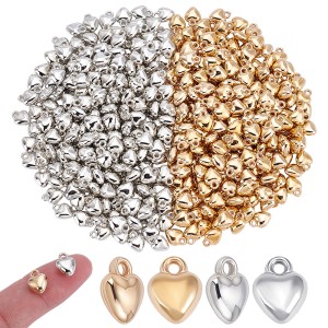 ZAW304 Zawieszki CCB charm 10mm SERDUSZKO SERCE złote srebrne do bransoletek 20szt