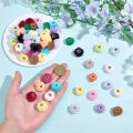 KDO1 Koraliki duży otwór European futerkowe FUTERKO kawaii cute mix 10szt