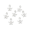 ZAW307 Zawieszki charm metalowe GWIAZDKA gwiazdki minka uśmiech 10sz