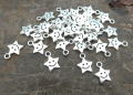 ZAW307 Zawieszki charm metalowe GWIAZDKA gwiazdki minka uśmiech 10sz