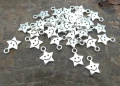 ZAW307 Zawieszki charm metalowe GWIAZDKA gwiazdki minka uśmiech 10sz