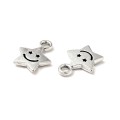 ZAW307 Zawieszki charm metalowe GWIAZDKA gwiazdki minka uśmiech 10sz