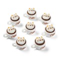 ZAW309 Zawieszka żywica miniatura jellycat kotek cofee filiżanka 1szt