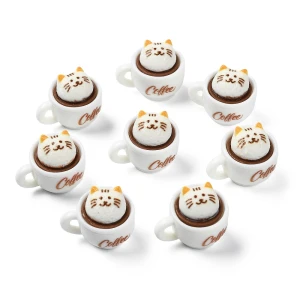 ZAW309 Zawieszka żywica miniatura jellycat kotek cofee filiżanka 1szt