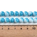 PLV9 Koraliki szklane ombre PASTELOVE 8mm 50szt akwarelki plamki turkus