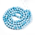 PLV9 Koraliki szklane ombre PASTELOVE 8mm 50szt akwarelki plamki turkus