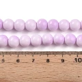 PLV12 Koraliki szklane ombre PASTELOVE 8mm 50szt akwarelki plamki fioletowe