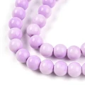 PLV12 Koraliki szklane ombre PASTELOVE 8mm 50szt akwarelki plamki fioletowe
