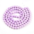 PLV12 Koraliki szklane ombre PASTELOVE 8mm 50szt akwarelki plamki fioletowe