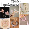 CRA7 Koraliki crackle pękane marmurek kule 8mm kulki szklane róż mix 50szt
