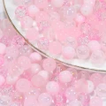 CRA7 Koraliki crackle pękane marmurek kule 8mm kulki szklane róż mix 50szt