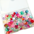 KSZ91 Koraliki szklane BOX zestaw 100szt opalizujące AB kolorowe mix