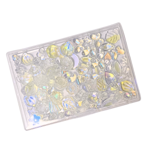 KSZ93 Koraliki szklane BOX zestaw 100szt opalizujące AB tęczowe mix
