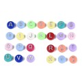 KL42 Koraliki literki KOLOROWE BARWNE monetki 7mm bransoletki mix 100szt