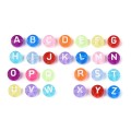 KL43 Koraliki literki KOLOROWE BARWNE monetki 7mm bransoletki mix 100szt