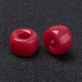 KOP147 Koraliki oponki akryl 9mm kandi pony bead czerwone malinowe 20szt