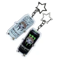 BHM21 Brelok breloczek akrylowy Hand Made Monster cat kotek biały