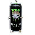 BHM22 Brelok breloczek akrylowy Hand Made Monster cat kotek czarny